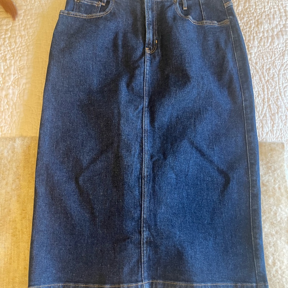GAP Dark Blue Denim Midi Skirt
